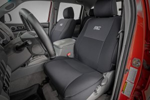Toyota Tacoma Seat Covers - Front + Rear - Rough Country - Neoprene - '05-'15